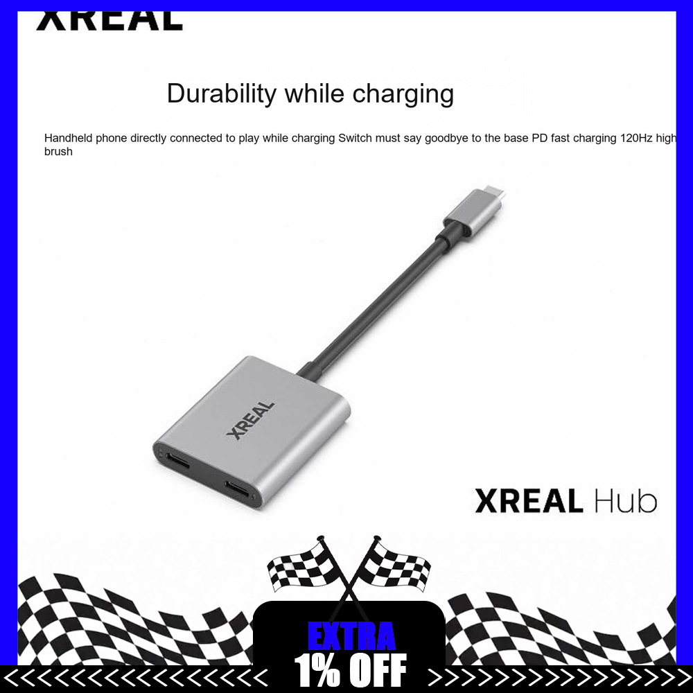 Usb Hub Gaming - XREAL Hub USB-C-adapter voor AR-brillen, draagbare