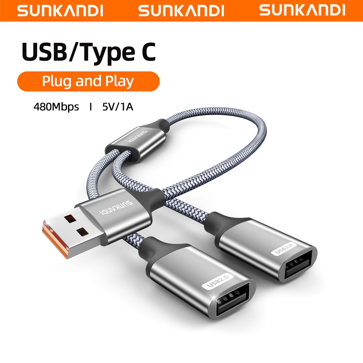 Usb Hub Gaming - SUNKANDI USB A Splitter, USB 2.0