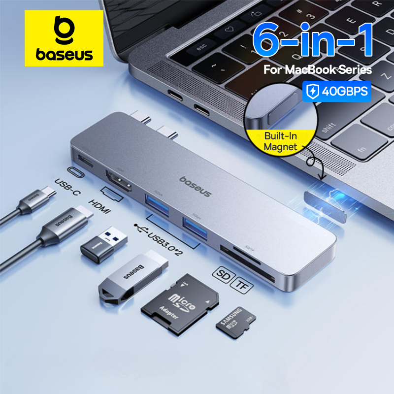 Usb Hub Gaming - Baseus Dual USB-C Hub naar HDMI-compatibel