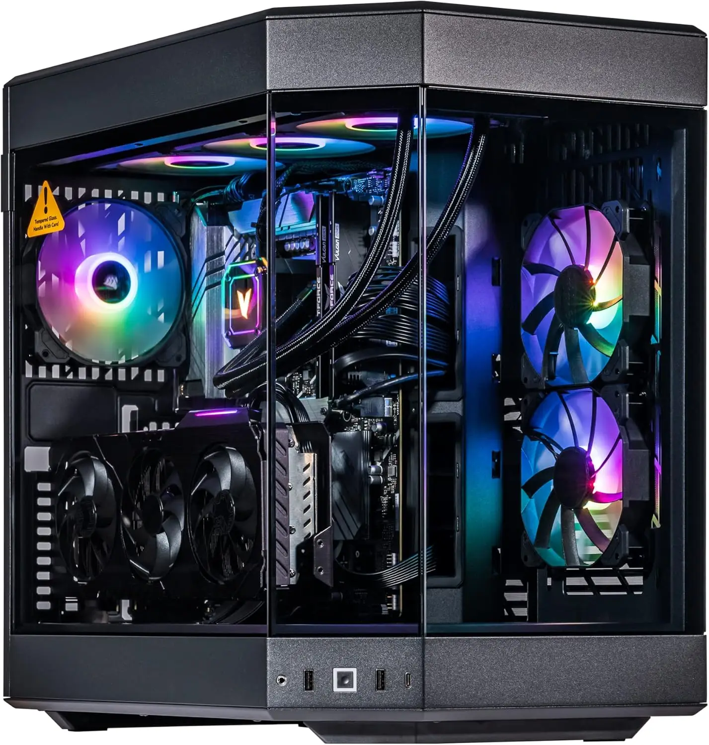 Pc Gaming Y60 - Velztorm Black Praetix, op maat gebouwde